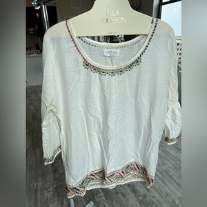 Velvet by Graham and Spence Top in White size M